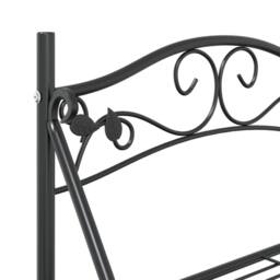 Berkfield Home Classic Flower Rack Black 56x30x96 cm Steel - Size: 56 x 30 x 96 cm - thumbnail 6