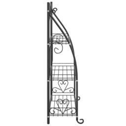 Berkfield Home Classic Flower Rack Black 56x30x96 cm Steel - Size: 56 x 30 x 96 cm - thumbnail 5