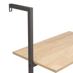 Berkfield Home Practical 5-Tier Leaning Shelf Light Brown & Black 64x35x185 cm - Size: 64 x 35 x 185 cm - thumbnail 7