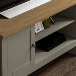 SPETLEK TV Cabinet Stand Unit Sideboard Entertainment 1 Door Grey white - Size: 0.6m2 - thumbnail 3