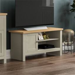 SPETLEK TV Cabinet Stand Unit Sideboard Entertainment 1 Door Grey white - Size: 0.6m2 - thumbnail 1