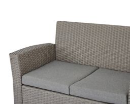 Home Detail Vegas 4 Piece Rattan Garden Furniture Lounge Set with Black Glass Topped Coffee Table - thumbnail 6