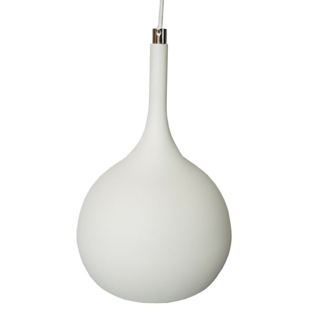 Loops Hanging Ceiling Pendant Light Matt White & Copper Kitchen Lamp Built in LED - image 1