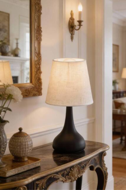 Living and Home Modern Table Lamp in Black - image 1