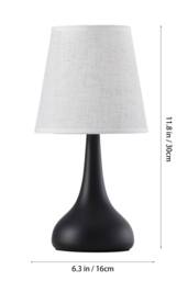 Living and Home Modern Table Lamp in Black - thumbnail 3