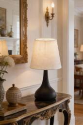 Living and Home Modern Table Lamp in Black - thumbnail 1