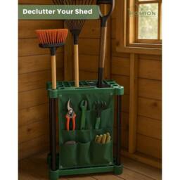 EONLION With Pocket Garden Tool Storage Rack Holder in Green - Size: 1000mm × 2000mm - thumbnail 3