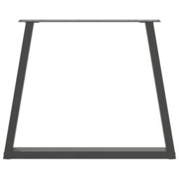 Berkfield Home Dining Table Legs V-Shape 3 pcs Anthracite 70x(72-73.3) cm Steel in Black - thumbnail 5