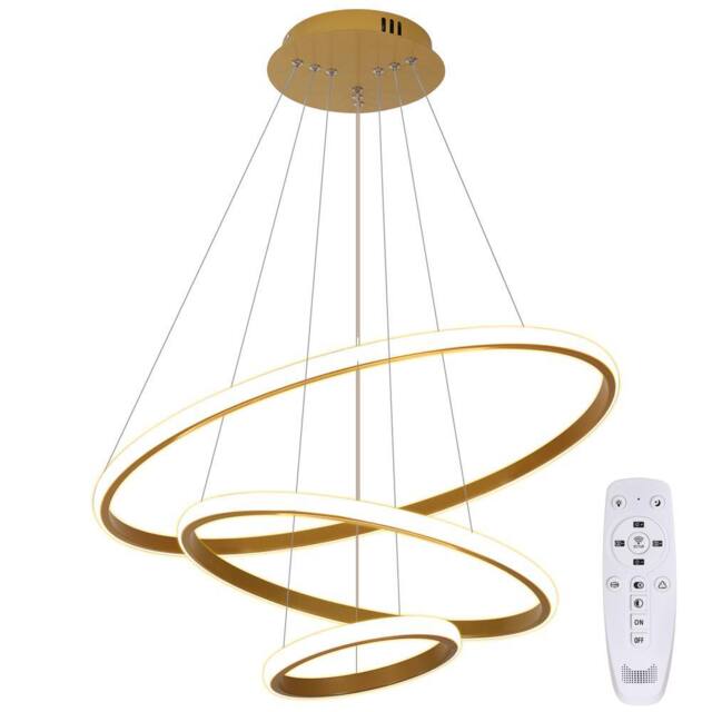 Goeco Pendant Light LED Dimmable, with Remote Control Modern Chandelier in Gold - image 1