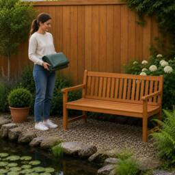 Oypla Waterproof 6ft Garden Furniture 3 Seater Bench Cover in Green - thumbnail 4