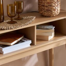Birlea Fluted Console Table Axel in Brown - thumbnail 4