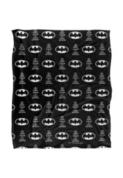 Batman Keep Calm & Call Pattern Officially Licensed Silky Touch Super Soft Throw Blanket 152x127 cm in White