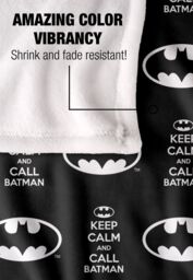 Batman Keep Calm & Call Pattern Officially Licensed Silky Touch Super Soft Throw Blanket 152x127 cm in White - thumbnail 4