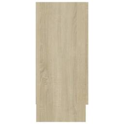 Berkfield Home Vitrine Cabinet Sonoma Oak 120x30.5x70 cm Engineered Wood in Light Beige - thumbnail 7