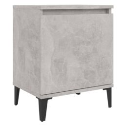 Berkfield Home Bed Cabinet with Metal Legs Concrete Grey 40x30x50 cm - Size: 40 x 30 x 50 cm - thumbnail 2