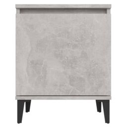 Berkfield Home Bed Cabinet with Metal Legs Concrete Grey 40x30x50 cm - Size: 40 x 30 x 50 cm - thumbnail 6