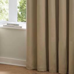 Furn The Ultimate Velvet 100% Blackout Pencil Pleat Curtain Pair in Brown - Size: 117 cm width x 183 cm drop - thumbnail 6