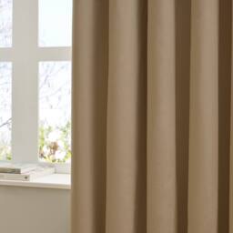 Furn The Ultimate Velvet 100% Blackout Pencil Pleat Curtain Pair in Brown - Size: 117 cm width x 183 cm drop - thumbnail 4