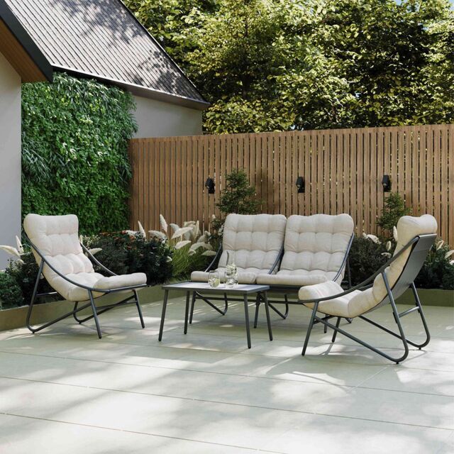Charles Bentley Porto 4 Seater Lounge Set in Grey - image 1