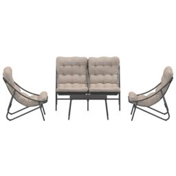 Charles Bentley Porto 4 Seater Lounge Set in Grey - thumbnail 5