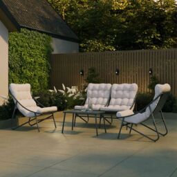Charles Bentley Porto 4 Seater Lounge Set in Grey - thumbnail 2