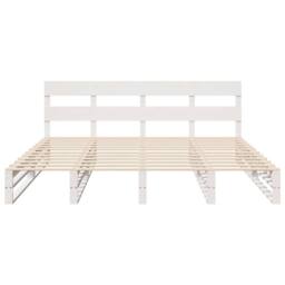 Berkfield Home Bed Frame without Mattress White 180x200 cm Super King Solid Wood Pine - thumbnail 6