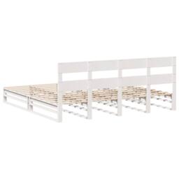Berkfield Home Bed Frame without Mattress White 180x200 cm Super King Solid Wood Pine - thumbnail 8