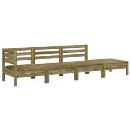 Berkfield Home Garden Sofa 4-Seater Impregnated Wood Pine - thumbnail 2