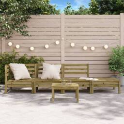 Berkfield Home Garden Sofa 4-Seater Impregnated Wood Pine - thumbnail 3