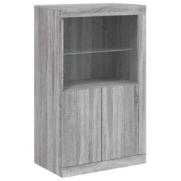 Berkfield Home Sideboard with LED Lights Grey Sonoma 181.5x37x100 cm - thumbnail 9