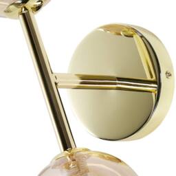 Wyld and Coco Gold Steel Wall Lamp with Glass Shades 2 Lights Modern - thumbnail 4