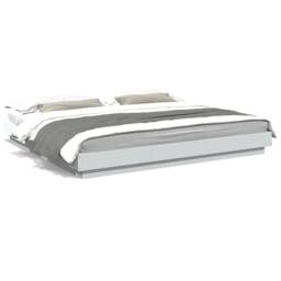 Berkfield Home Modern Bed Frame without Mattress White 180x200 cm Super King - thumbnail 3