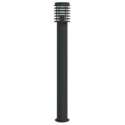 Berkfield Home Outdoor Floor Lamp Black 110cm Stainless Steel - thumbnail 6