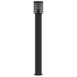 Berkfield Home Outdoor Floor Lamp Black 110cm Stainless Steel - thumbnail 2