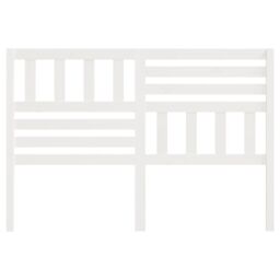 Berkfield Home Bed Headboard White 146x4x100 cm Solid Wood Pine - Size: 146 x 4 x 100 cm - thumbnail 4