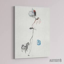 "Artery8 Le Salon des Cent Vintage Advert Bonnard Canvas Wall Art in White - Size: W18"" x H24""" - thumbnail 2