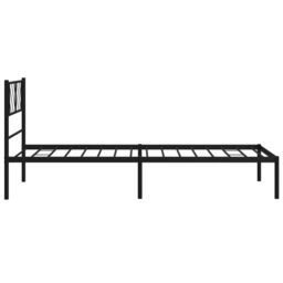 Berkfield Home Metal Bed Frame with Headboard Black 80x200 cm - thumbnail 6