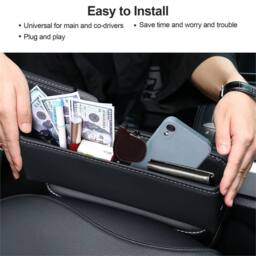Kelvenix Car Seat Gap Filler Phone Holder Storage Box in Black - Size: 500mm - thumbnail 4