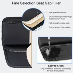 Kelvenix Car Seat Gap Filler Phone Holder Storage Box in Black - Size: 500mm - thumbnail 3