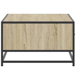 Berkfield Home Durable Coffee Table Sonoma Oak 90x57x35 cm Engineered Wood & Metal in Light Tan - Size: 90 x 57 x 35 cm - thumbnail 6