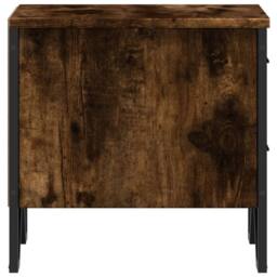 Berkfield Home Bedside Cabinet Smoked Oak 40x41x40 cm Engineered Wood in Brown - Size: 40 x 41 x 40 cm - thumbnail 7