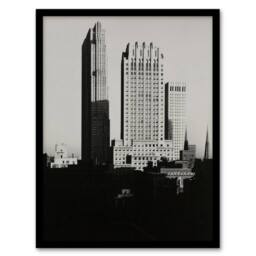 Artery8 Alfred Stieglitz New York View From The Shelton Framed Wall Art Print in Black - Size: A4 - thumbnail 1