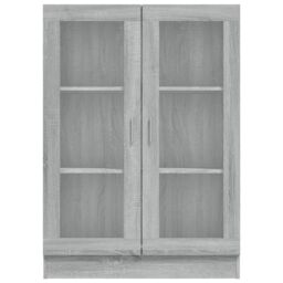 Berkfield Home Vitrine Cabinet Grey Sonoma 82.5x30.5x115 cm Engineered Wood - thumbnail 6