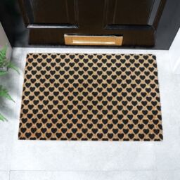 Artsy Mats Multi Hearts Patterned Doormat in Black - Size: 40 cm x 60 cm - thumbnail 2