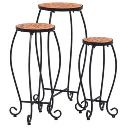 Berkfield Home Mosaic Tables 3 pcs Terracotta Ceramic in Brown