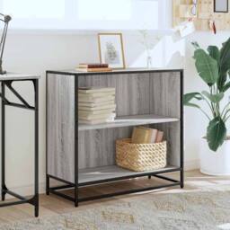 Berkfield Home Modern Book Cabinet Grey Sonoma 80.5x35x76 cm Engineered Wood - thumbnail 1