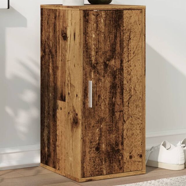 Berkfield Home Shoe Cabinet Old Wood 32x35x70 cm Engineered Wood in Brown - Size: 32 x 35 x 70 cm - image 1