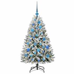 Berkfield Home Elegant Artificial Christmas Tree Green & White 120 cm PVC & Metal