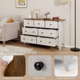 Kelvenix Farmhouse 7-Drawer Cabinet Closet Organizer -Grey in Grey - Size: 0.6m2 - thumbnail 2