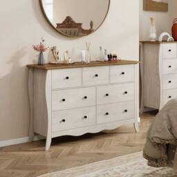 Kelvenix Farmhouse 7-Drawer Cabinet Closet Organizer -Grey in Grey - Size: 0.6m2
